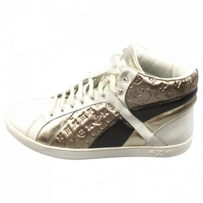Pre-owned Louis Vuitton Stellar White Leather Trainers