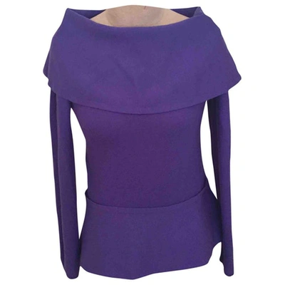 Pre-owned Giorgio Armani Cashmere Jumper In Purple