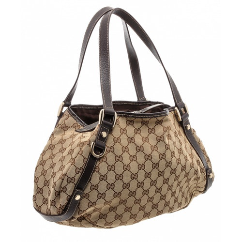 Gucci Brown Cloth Handbag ModeSens