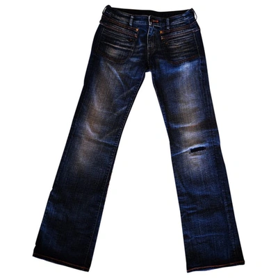 Pre-owned Diesel Blue Cotton - Elasthane Jeans