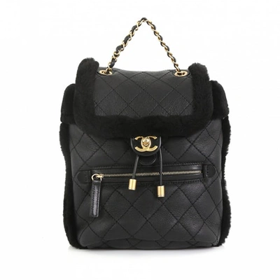 Pre-owned Chanel Timeless/classique Black Leather Backpack