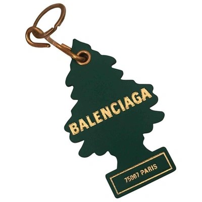 Pre-owned Balenciaga Green Leather Ring