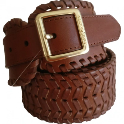 Pre-owned Vince Camuto Brown Leather Belt