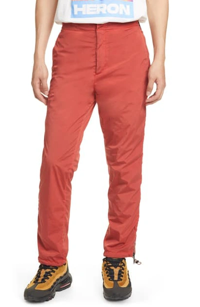 Shop Heron Preston Side Zip Washed Track Pants In Red