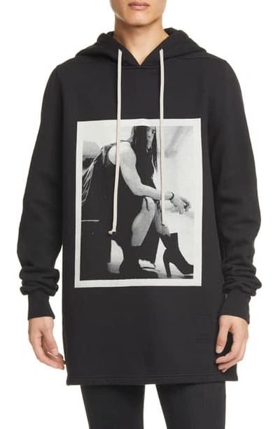 Shop Rick Owens Drkshdw Photo Print Hoodie In Black