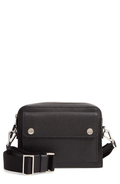 Shop Prada Toro Viaggio Calfskin Leather Messenger Bag In Black