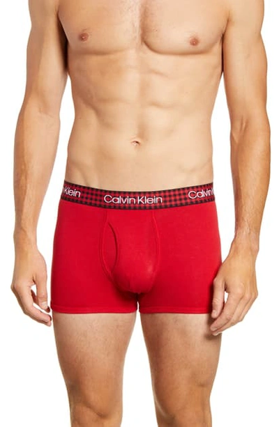 Shop Calvin Klein Cotton Trunks In Temper