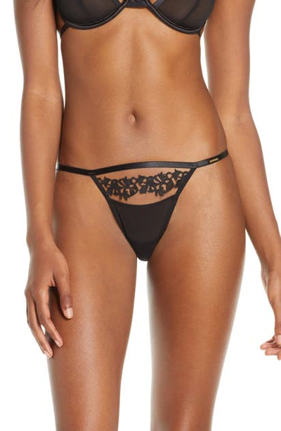 Shop Bluebella Sage Lace & Mesh Bikini In Black