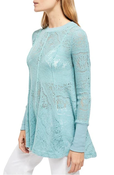 Shop Free People Coffee In The Morning Tunic Pullover In Sky