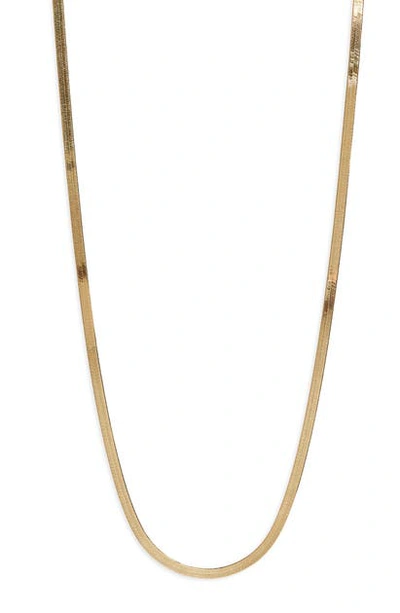 Shop Argento Vivo Herringbone Chain Necklace In Gold