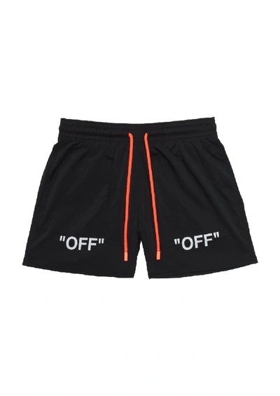 Pre-owned Off-white Swim Shorts Black/white