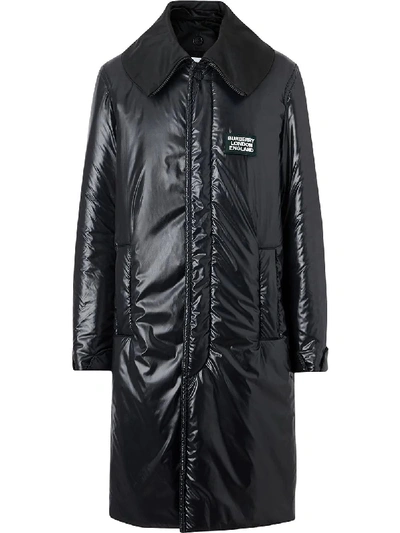 Shop Burberry Black Polyamide Coat