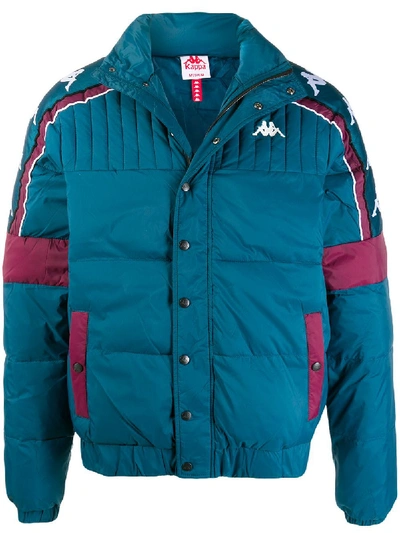 Kappa Blue Polyamide Down Jacket In Blue