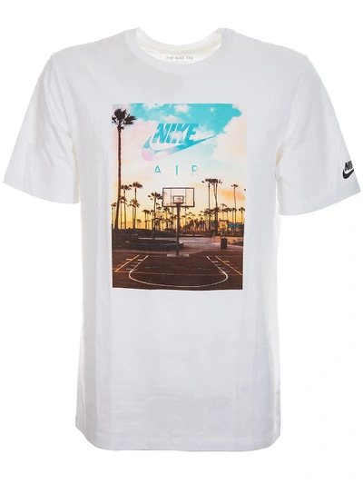 Shop Nike White Cotton T-shirt