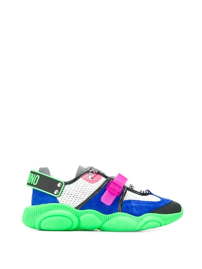 Shop Moschino Multicolor Polyester Sneakers