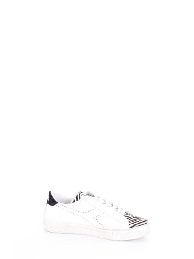 Shop Diadora White Leather Sneakers