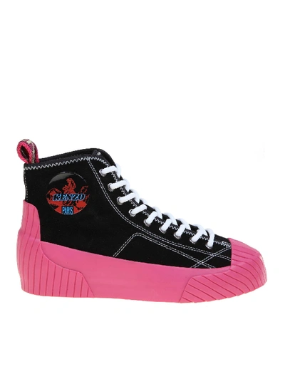 Shop Kenzo Black Hi Top Sneakers