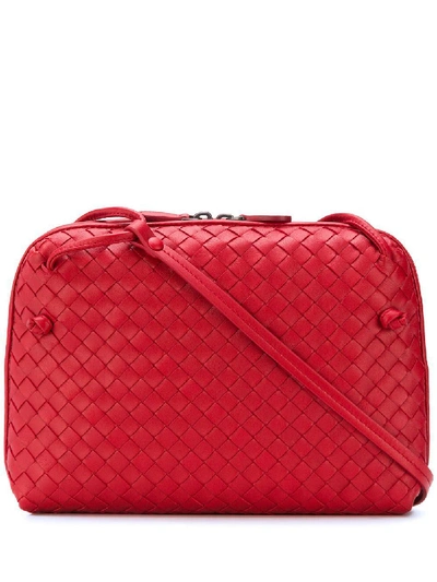 Shop Bottega Veneta Red Leather Shoulder Bag