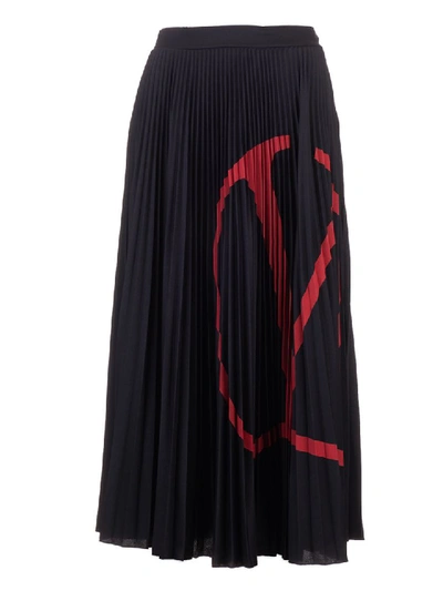 Shop Valentino Women's Black Polyester Skirt