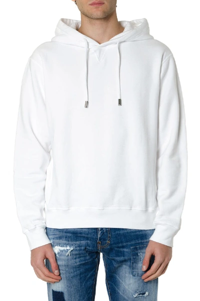 Shop Dsquared2 White Cotton Hoodie With Icon Red Written