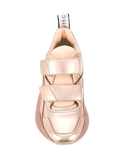 Shop Stella Mccartney Eclypse Touch Strap Sneakers In Gold