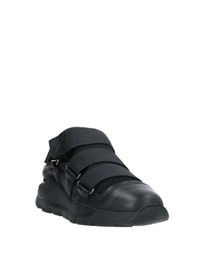 Shop Malloni Woman Sneakers Black Size 6 Textile Fibers, Soft Leather