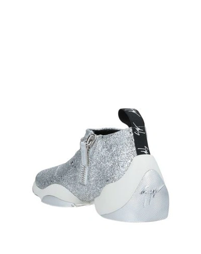 Shop Giuseppe Zanotti Sneakers In Silver