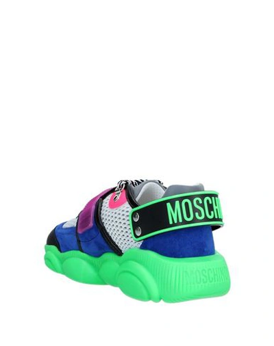 Shop Moschino Sneakers In Blue