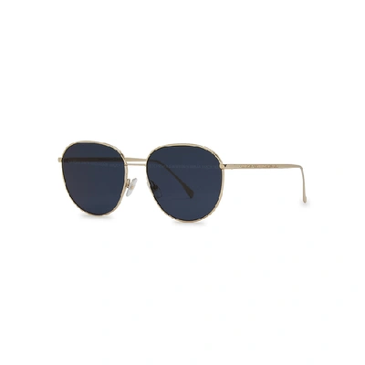 Shop Fendi Roma Amor Oval-frame Sunglasses
