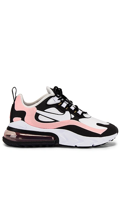 Shop Nike Air Max 270 React Sneaker In White,black,pink. In Black  White  Bleached Coral  & Metallic