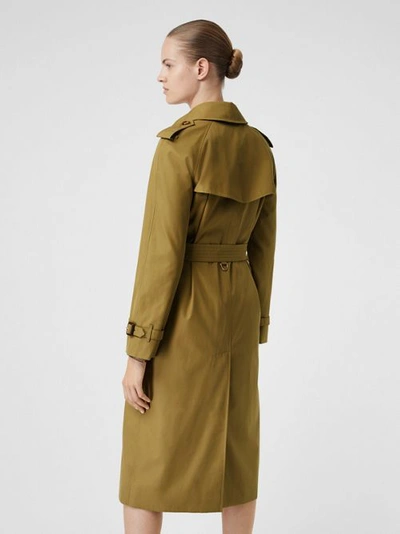 Shop Burberry The Waterloo Trench Coat In Rich Olive