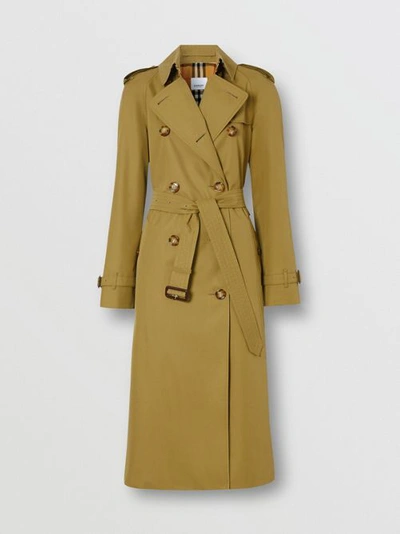 Shop Burberry The Waterloo Trench Coat In Rich Olive