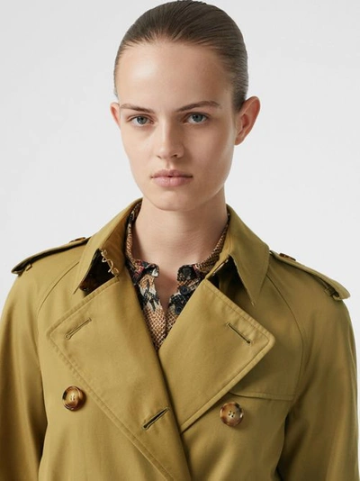 Shop Burberry The Waterloo Trench Coat In Rich Olive
