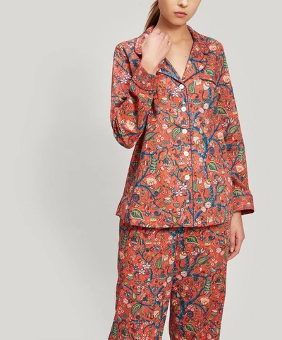 Shop Liberty London Jeweltopia And House Of Gifts Tana Lawn' Cotton Pyjama Set In Red