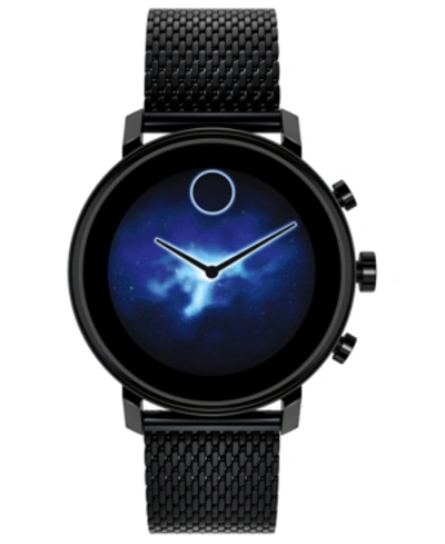 Shop Movado Connect 2.0 Black Stainless Steel Mesh Bracelet Touchscreen Smart Watch 42mm