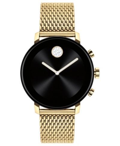 Shop Movado Connect 2.0 Gold-tone Stainless Steel Mesh Bracelet Touchscreen Smart Watch 40mm