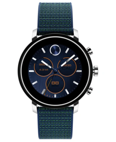 Shop Movado Connect 2.0 Navy Blue Fabric Strap Hybrid Touchscreen Smart Watch 42mm