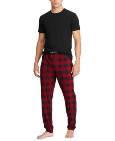 Shop Polo Ralph Lauren Men's Pajama Set In Red Buffalo Plaid