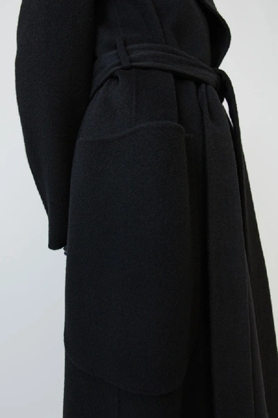 Shop Acne Studios Double-wool Belted Coat Black