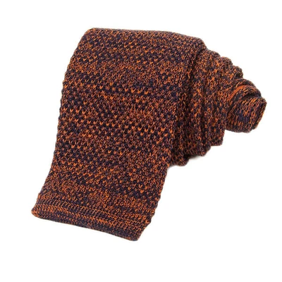 Shop 40 Colori Rust Melange Wool & Silk Knitted Tie