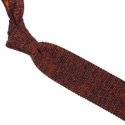 Shop 40 Colori Rust Melange Wool & Silk Knitted Tie