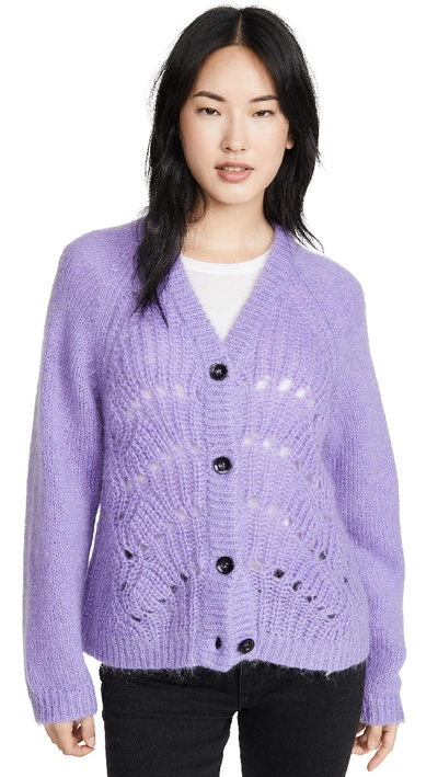 Custommade Ulrikke Cardigan In Dahlia Purple | ModeSens