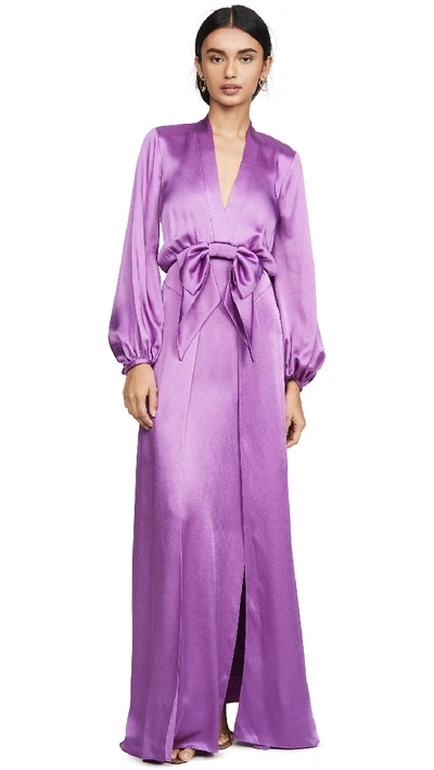 Shop Temperley London Grace Gown In Violet