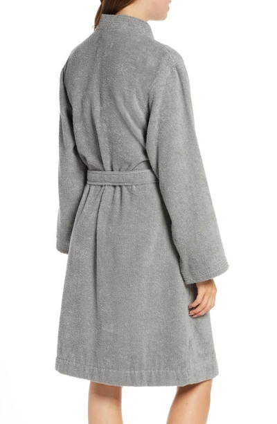 Shop Ugg Lorie Terry Short Robe In Grey
