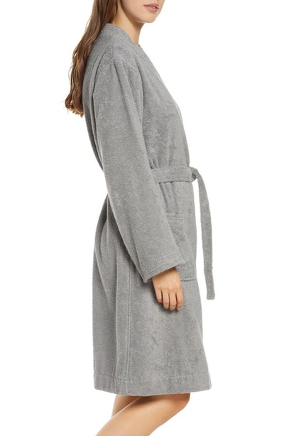 Shop Ugg Lorie Terry Short Robe In Grey