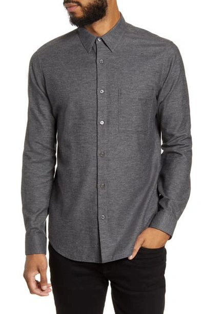 Shop Theory Irving Maxson Slim Fit Button-up Shirt In Grey Melange