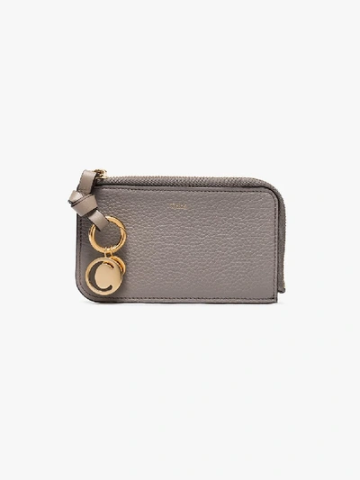 Shop Chloé Grey Alphabet Leather Wallet