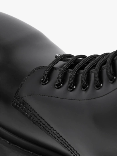 Shop Balenciaga Black Strike Leather Boots