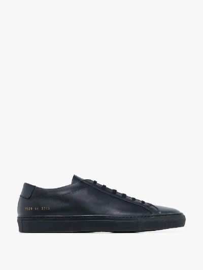 Shop Common Projects Blue Achilles Leather Low Top Sneakers