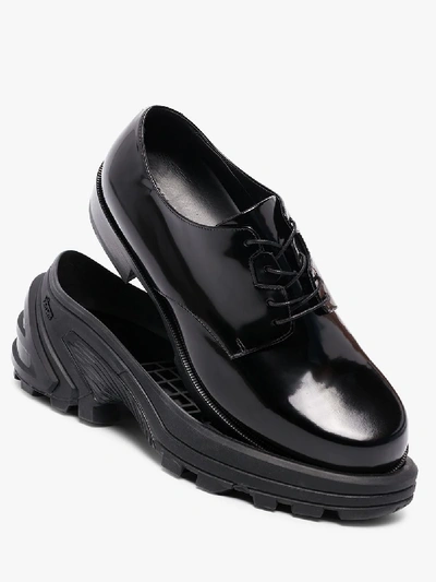 Shop Alyx 1017  9sm Black Removable Vibram Sole Leather Shoes